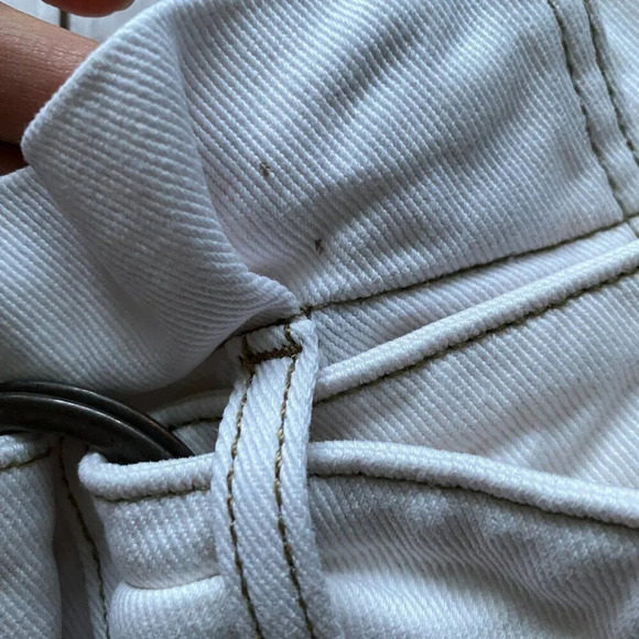 FREE People Cream Cotton 5 1/2” High  Rise Jean Cindy Utility Short Size 2 - Picture 5 of 13